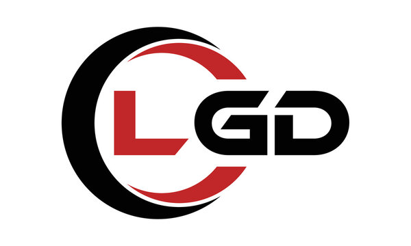 LGD three letter swoosh logo design vector template | monogram logo | abstract logo | wordmark logo | letter mark logo | business logo | brand logo | flat logo | minimalist logo | text | word | symbol
