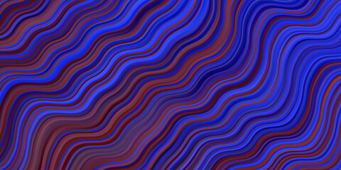 Dark Blue, Red vector template with curved lines.