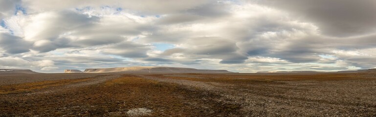 Panorama of Caswell Tower, Nunavut, Canada
