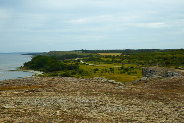 Swedish village landscape on Gotland 
