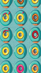 Naklejka premium Donut with Sprinkles Doughnut Vector and Art clip Design