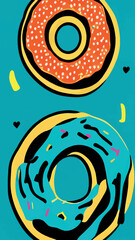 Donut with Sprinkles Doughnut Vector and Art clip Design