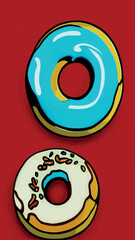 Donut with Sprinkles Doughnut Vector and Art clip Design