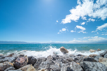 sailimu lake in Xinjiang China