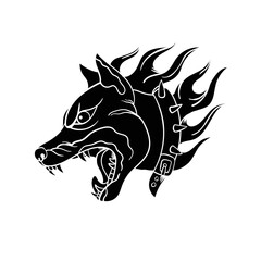 doberman silhouette vector design traditional