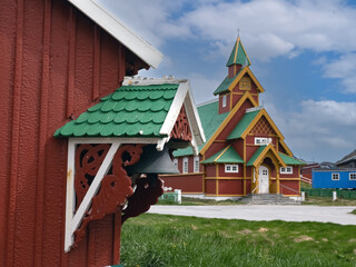 Paamiut (Frederikshåb) church, a historical settlement in Sermersooq, southwestern Greenland © Luis