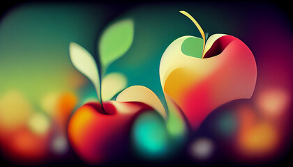 Obraz premium wallpaper red apple