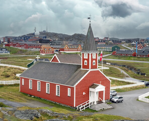Nuuk (Godthåb, the capital and largest city of Greenland. The seat of government and the country's...