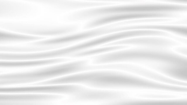 white silver satin fabric with metallic shine and smooth fluid movements. silk texture. abstract background. slow motion. 25 fps 