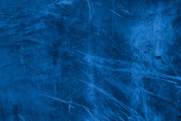 Old wall pattern texture cement blue dark abstract  blue color design are light with black gradient background.