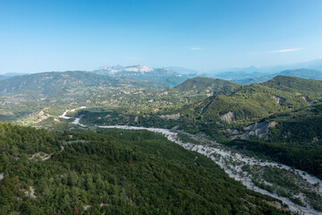 Fototapeta na wymiar Drone view of nature landscape of Central Greece