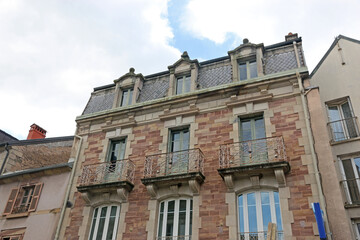 Fototapeta na wymiar Historic building in Luxiel-les-Bains, France
