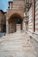 Fototapeta premium Perugia. Art of the palaces and churches of the medieval historic center.