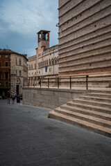 Naklejka premium Perugia. Art of the palaces and churches of the medieval historic center.