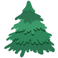 Christmas tree. Fir tree clipart. PNG.