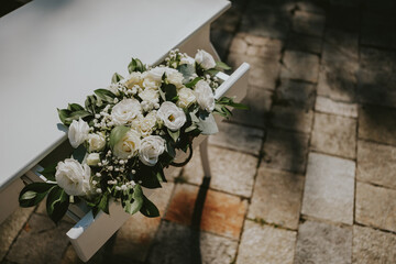 wedding bouquet on the table