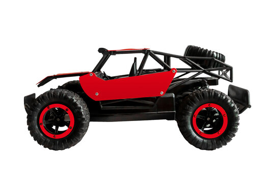 red car isolated on white