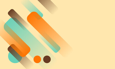 Abstract Retro Colored Background Vector Banner Cover Illustration