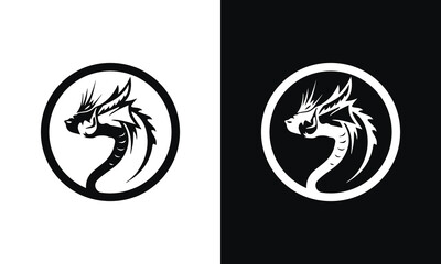 logo dragon icon in circle.