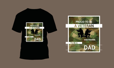 Military Dad Vector T-Shirt Design, Military Dad Gift, Gift For Veteran, Father's Day Gift Stock Vector | Adobe Stock
