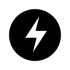 PNG file,Lightning icon simple and beautiful design, 2d appearance,on white background.