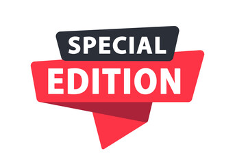 Special Edition - Banner, Speech Bubble, Label, Sticker, Ribbon Template. Vector Stock Illustration