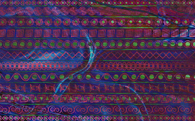carpet of fabrics red blue and green texture graphic art design wallpaper