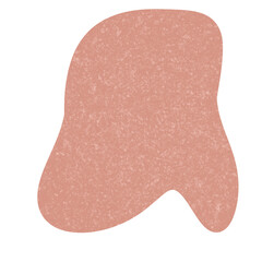 Boho hand drawn textured shapes. Abstract contemporary modern trendy pastel element. Isolated on Transparent background