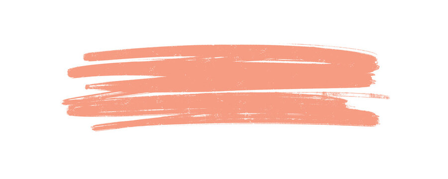 Hand drawn Pastel texture Brushstroke. Isolated orange Ink elements on a Transparent background