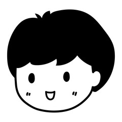 Hand drawn doodle icon - man avatar