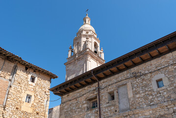 Fototapeta na wymiar Tower of the Church of San Pedro Apóstol. Treviño