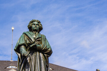Restored statue of Ludwig van Beethoven - obrazy, fototapety, plakaty