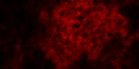 Dark Red vector pattern with colorful hexagons.