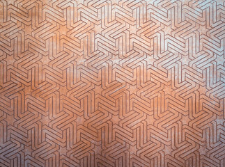 Wall with Arabic arabesque decorations