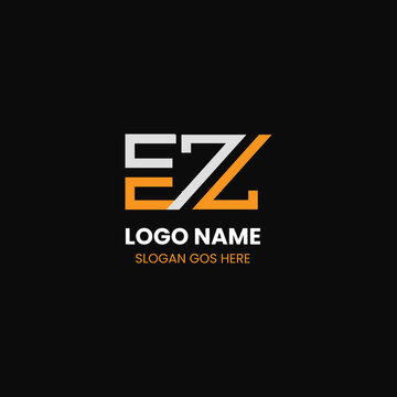 Letter ez logo design template, ez letter logo design