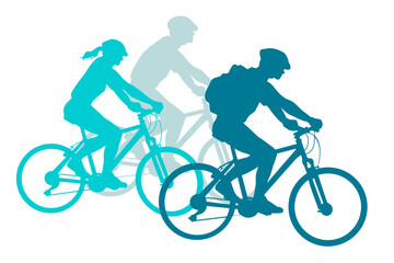 Cycling sport graphic in vector quality.