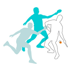 Fototapeta na wymiar Table tennis sport graphic in vector quality.