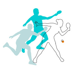 Table tennis sport graphic in vector quality.