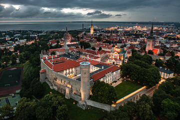 Fototapeta na wymiar panorama of the Old City. Tallinn, Estonia. August 2022