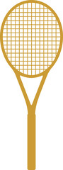 Golden tennis racket Sport equipment