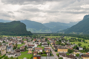 Fototapeta na wymiar Landscape in Balzers in Liechtenstein