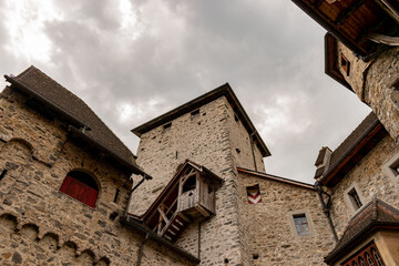 Gutenberg castle in Balzers in Liechtenstein - obrazy, fototapety, plakaty