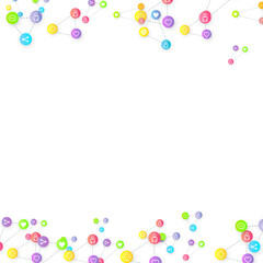 Social media marketing icons internet tags target