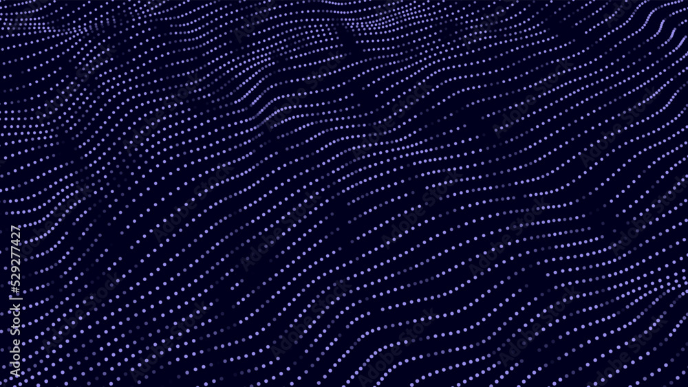 Aufkleber digital wave texture with dots on the background. big data visualization. vector illustrations.