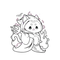 Creepy kawaii pastel goth coloring page