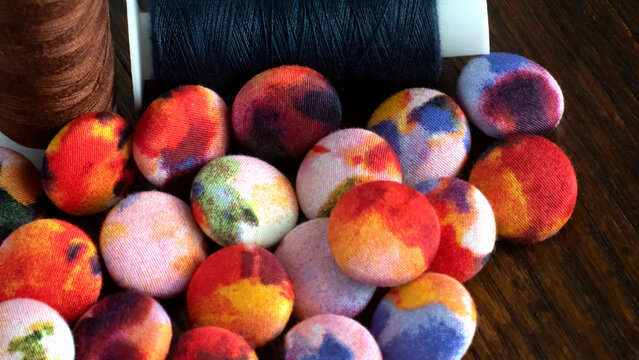 cotton fabric buttons