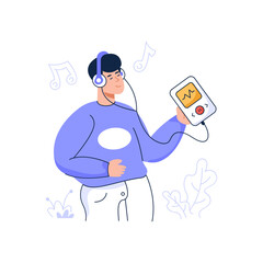 An influencer flat vector illustration