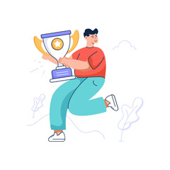 An influencer flat vector illustration