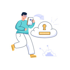 A financial planning flat illustration