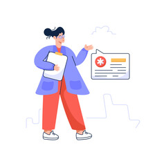 A financial planning flat illustration